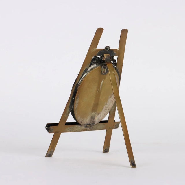 Gold Portrait Holders in Bronze by Enrico Bosi, Set of 2 For Sale - Image 8 of 11