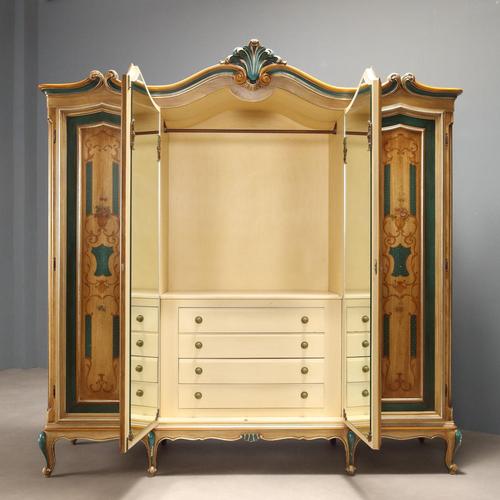 Lacquered and Painted Style Wardrobe For Sale - Image 3 of 14