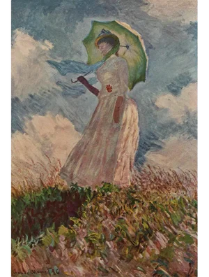 1950 After Claude Monet "Woman With a Parasol" First Edition Parisian Full-Color Print