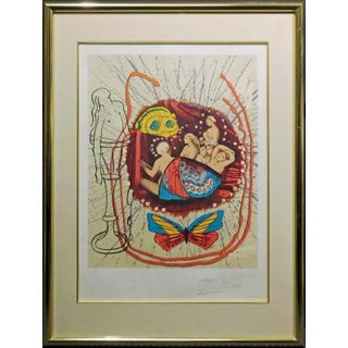 Salvador Dali "Ten of Coins" Renaissance-Papillons Anciennes Suite Hand Signed For Sale