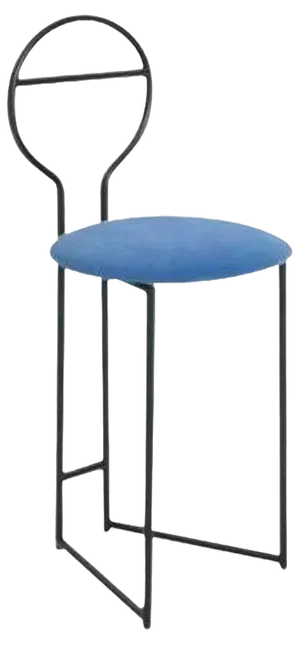 Joly Chairdrobe in Black with Low Back and Indaco Velvet by Colé Italia