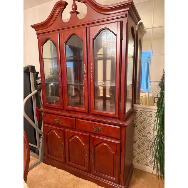 Queen Anne Vintage Hutch For Sale - Image 3 of 8