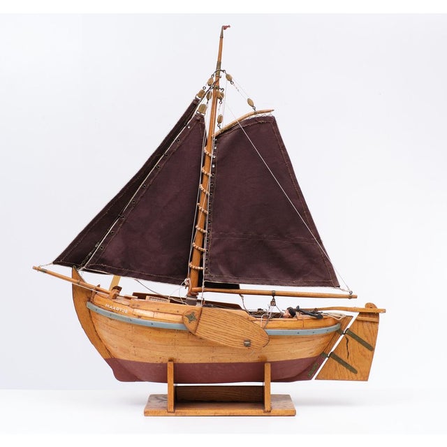 Botter Ship Model, the Netherlands, 1960s For Sale - Image 17 of 17