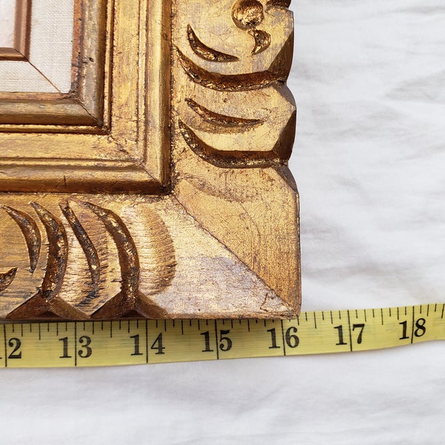 1980s Carole Gerst Katz Textured Floral Art Impasto Oil Painting in Ornate Gold Gilted Wood Frame Signed For Sale - Image 16 of 18