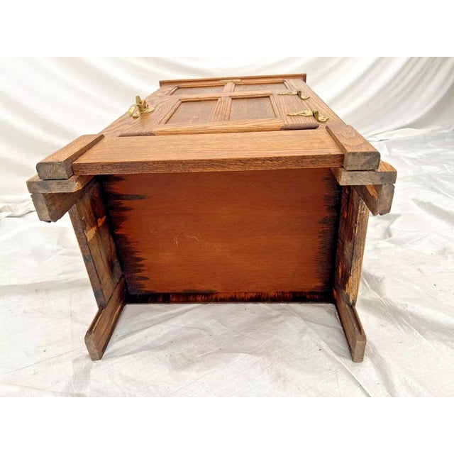 1970s Retro White Clad Cabinet Ice Box Style Top Bottom Storage Two Doors by SImmons For Sale - Image 10 of 10