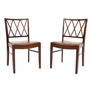 Vintage Danish Chairs by Ole Wanscher, 1960, Set of 2 For Sale