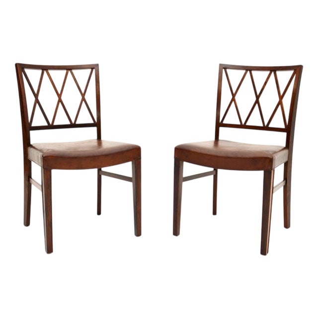 Vintage Danish Chairs by Ole Wanscher, 1960, Set of 2 For Sale