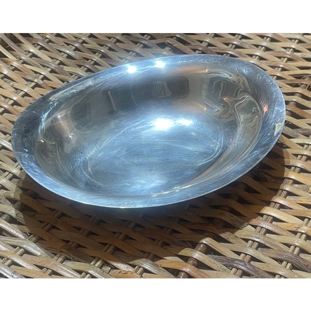Vintage Dansk Silver-Plate Torun Dish by Vivianna Torun Bülow-Hübe For Sale In Atlanta - Image 6 of 10