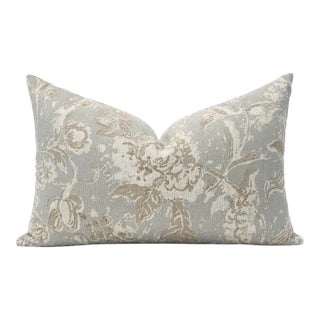 French Blue & Fawn Gray Designer Pillows — 14" X 20" For Sale