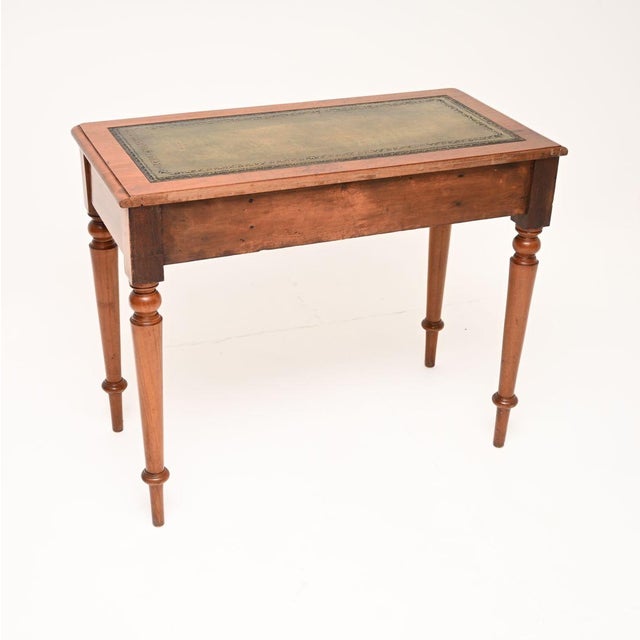 Antique Victorian Leather Top Desk, 1850 For Sale - Image 4 of 11