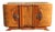 Antique French Art Deco Burl Wood Sideboard Buffet With Marble Top For Sale