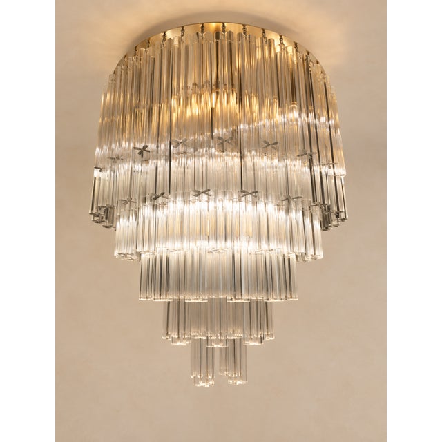 Vintage Italian Crystal Lamp, 1970s For Sale - Image 9 of 9