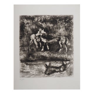Marc Chagall, The Wolf and the Lamb, Original Engraving For Sale