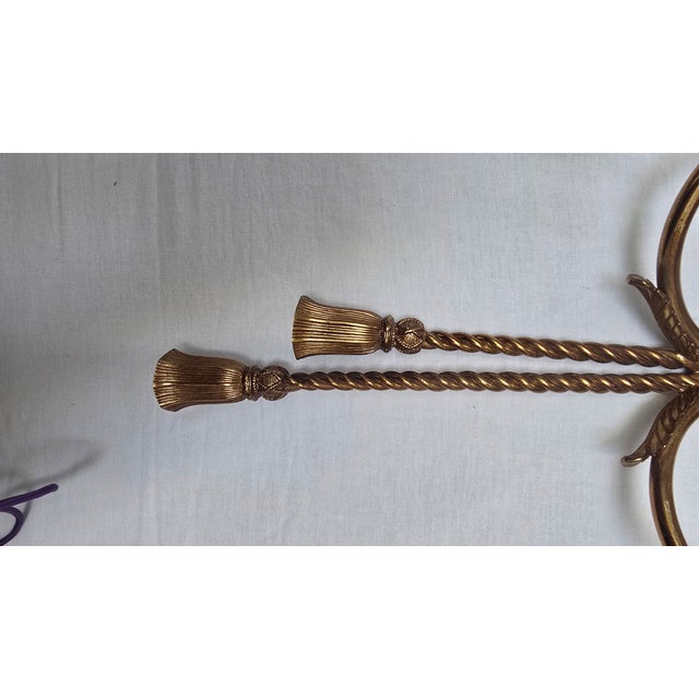 Mid 20th Century Mid 20th Century Louis XVI Style Rope and Tassle Wall Sconces - a Pair For Sale - Image 5 of 6