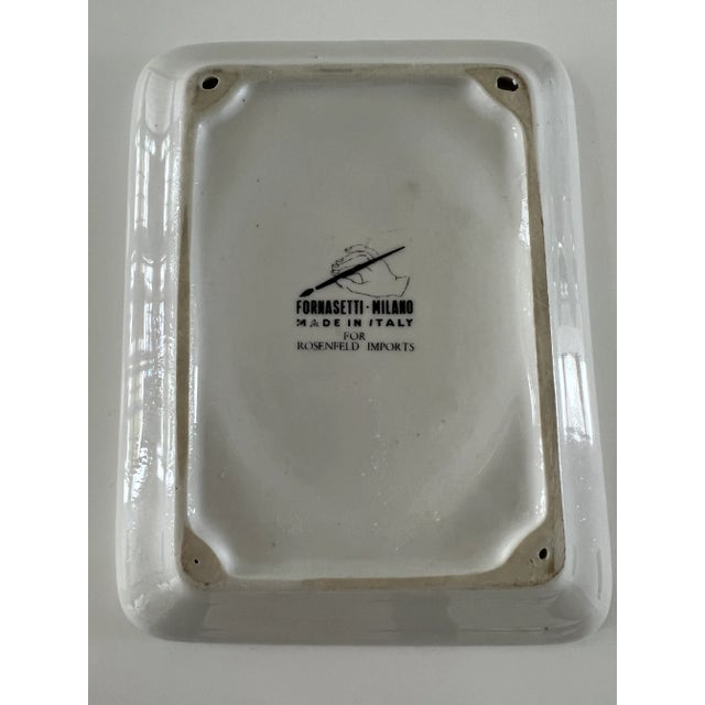 1960s Vintage Fornasetti Milano Porcelain Profile Tray Dish for Rosenfeld Imports. For Sale - Image 5 of 11