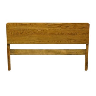 Late 20th Century Vintage Davis Cabinet Co. Oak Full Size Headboard For Sale