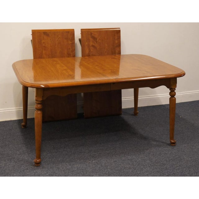 Brown Ethan Allen Heirloom Nutmeg Maple Colonial Early American 96" Dining Table 10-6163p For Sale - Image 8 of 12