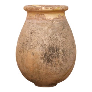 18th Century French Provencal Terracotta Olive Oil Jar From Biot For Sale