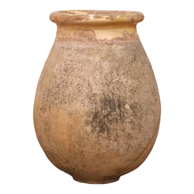 18th Century French Provencal Terracotta Olive Oil Jar From Biot For Sale