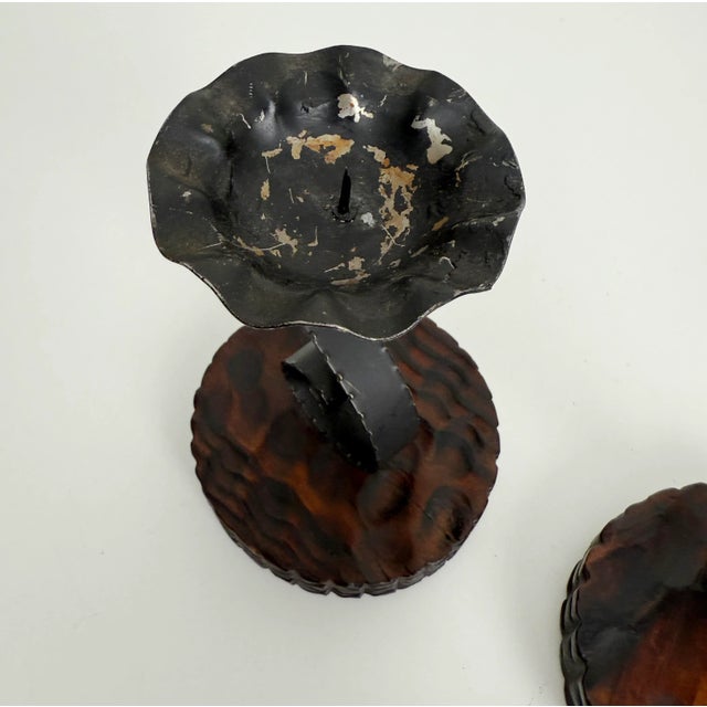 1970s Spanish Revival Candle Holders - A Pair For Sale - Image 4 of 8