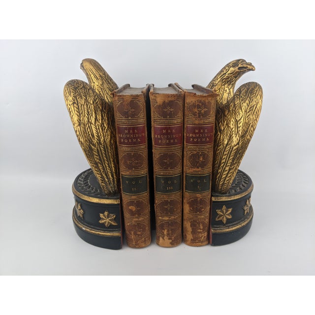 Antique 1874 Elizabeth Barrett Browning Poems – Complete 3-Volume Leather-Bound Set For Sale - Image 18 of 18