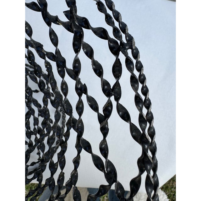 Metal Vintage Arts & Crafts Twisted Wire Pedestal Decorative Bowl For Sale - Image 7 of 8