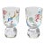 Misette Celestial Hand-Painted Bubble Glass Tumblers Set of 2, Multicolor For Sale