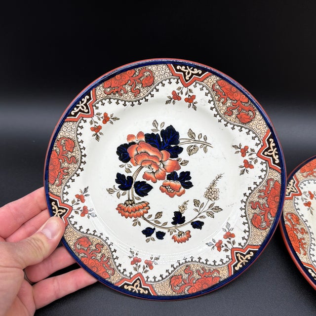 A Set of 4 Antique Doulton’s Alma Pattern Plates, Circa 1880’s For Sale - Image 6 of 12