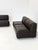 Animal Skin Vintage Space Age Leather Modular Sofa in Dark Brown, 1980s, Set of 3 For Sale - Image 7 of 11