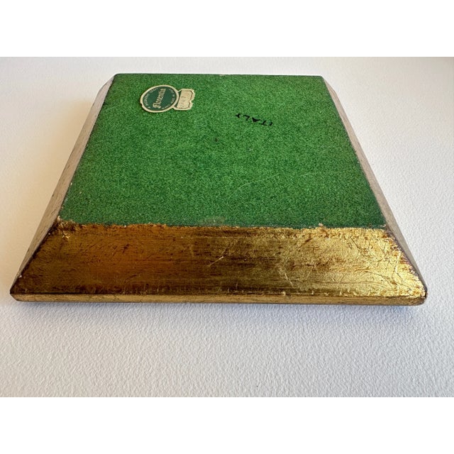 Late 20th Century Vintage Florentia Italy Dresser Tray Hand Made Catch All in Gold & Copper For Sale - Image 5 of 12