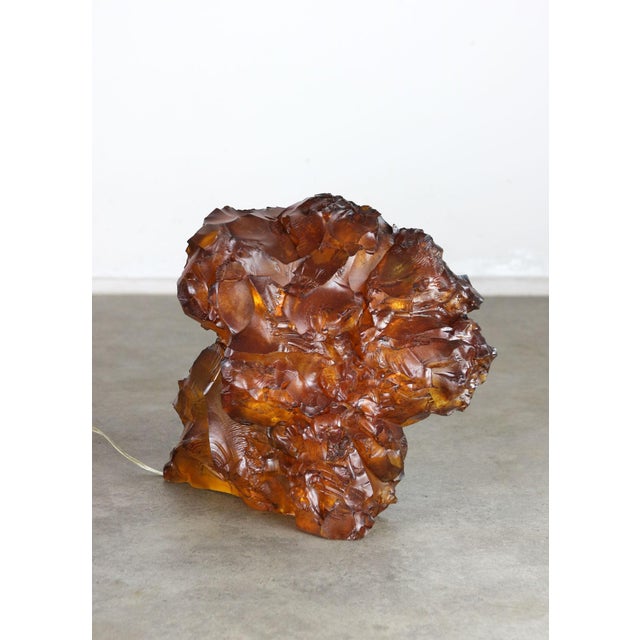 Vintage Italian Sculptural Orange Lamp, 1970s For Sale - Image 13 of 14