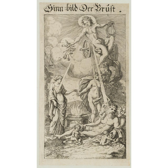 Johannes Meyer jun. (1655 Zurich - 1712 ibid.): Symbol of the chest, Apollo on the chariot 2, 17th century,...