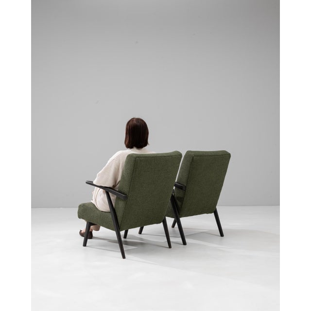 1960s Czech Upholstered Armchairs - A Pair For Sale In Greensboro - Image 6 of 18