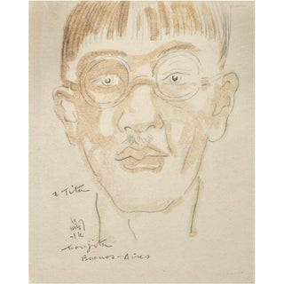 Léonard Tsuguharu Foujita, AFter elf-portrait at Tita, Serigraph For Sale