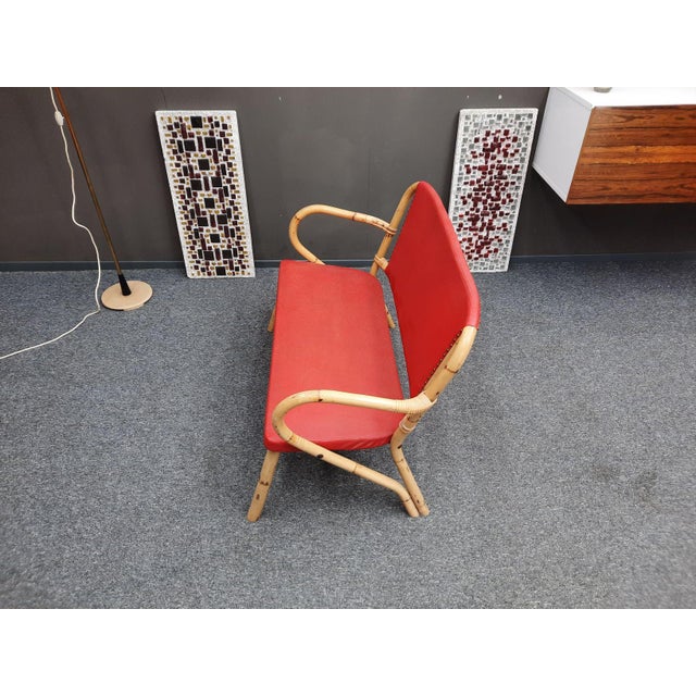 1950s Mid-Century Bamboo Kitchen Bench, 1950s For Sale - Image 5 of 11