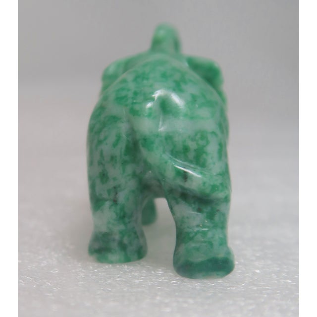 Vintage Miniature Well-Carved Uncommon Amazonite Stone, Lucky Elephant! For Sale - Image 9 of 13