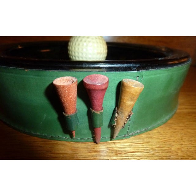 Vintage Golf Penfold Leather Ashtray With Tees For Sale - Image 10 of 12