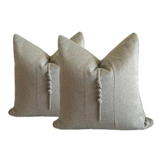 Ralph Lauren Metallic Tweed Pillows - A Pair For Sale