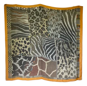 Hermès Pelages Et Camouflage Mousseline De Soie Foulard En Soie 140cm-55 Pouces Honoré
