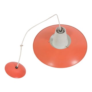 Modernist Pendant With Perforated Metal Shade For Sale