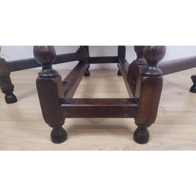 Early 20th Century Oak Drop Leaf Gateleg Dining Table For Sale - Image 9 of 16