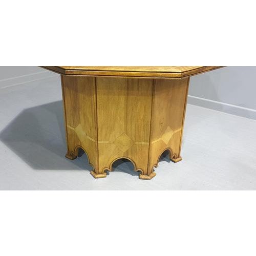 Dining Table in Marble and Inlaid Walnut For Sale - Image 3 of 5