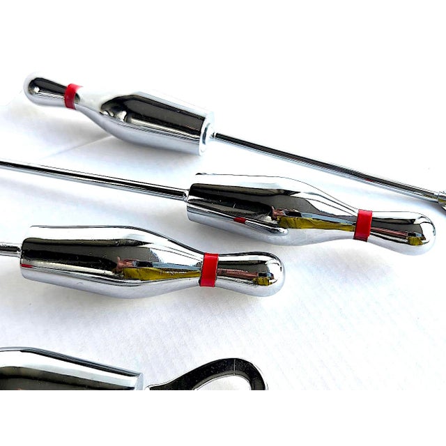 Vintage Cocktail Set With Tools, Shaker, Glass Mixer, and Tray, 9 Pieces For Sale - Image 9 of 10