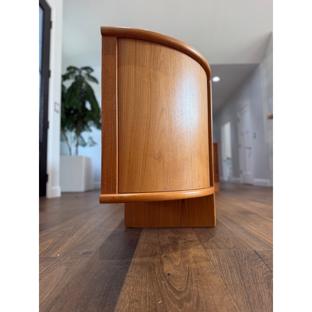 Brown 1970s Exceptional Poul Hundevad Danish Modern Teak Executive Credenza / Sideboard With Tambour Doors – 87.75" For Sale - Image 8 of 12