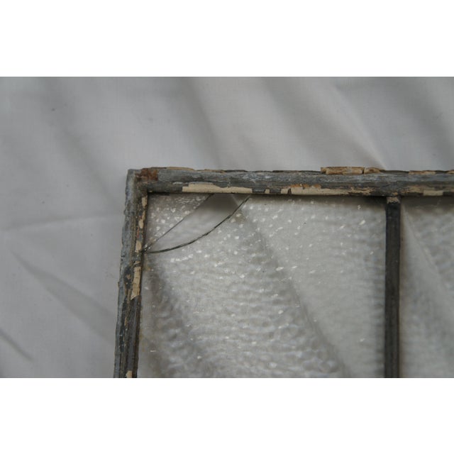 Pair of Antique Reclaimed Leaded Stained Amethyst Glass Window Panels For Sale - Image 12 of 12