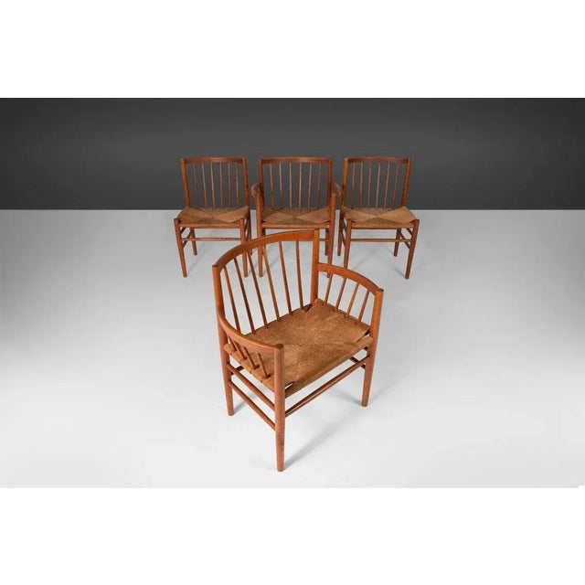 Mid-Century Modern A Dining Chairs by Jørgen Baekmark for FDB Møbler, Denmark, circa 1950s - Set of 4 For Sale - Image 3 of 10