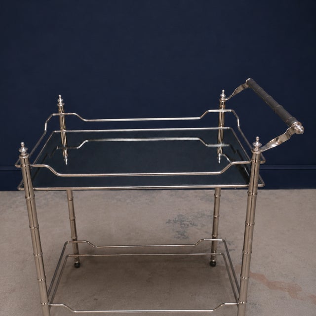 20th Century English Silver Bar Cart For Sale - Image 4 of 5
