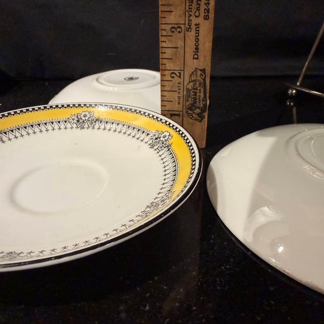 1910s Art Deco Royal Albert Crown China Tea Service - Set of 3 For Sale - Image 13 of 18