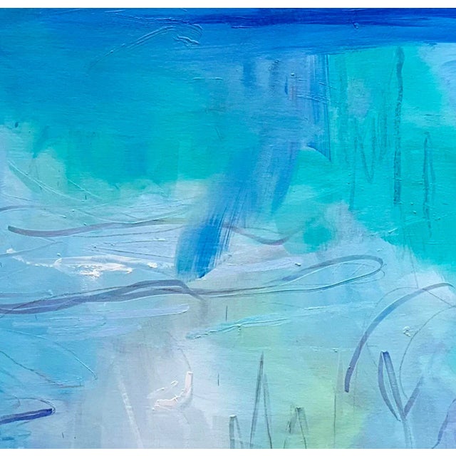 Trixie Pitts "Undercurrent" by Trixie Pitts Large Abstract Expressionist Oil Painting For Sale - Image 4 of 13