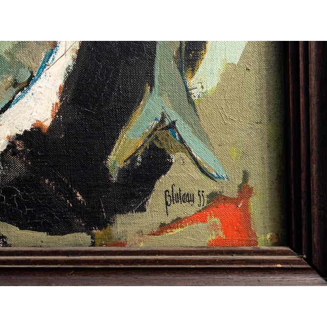 Modern Robert Bluteau, Modernism Still Life, 1955, Oil on Canvas For Sale - Image 3 of 5